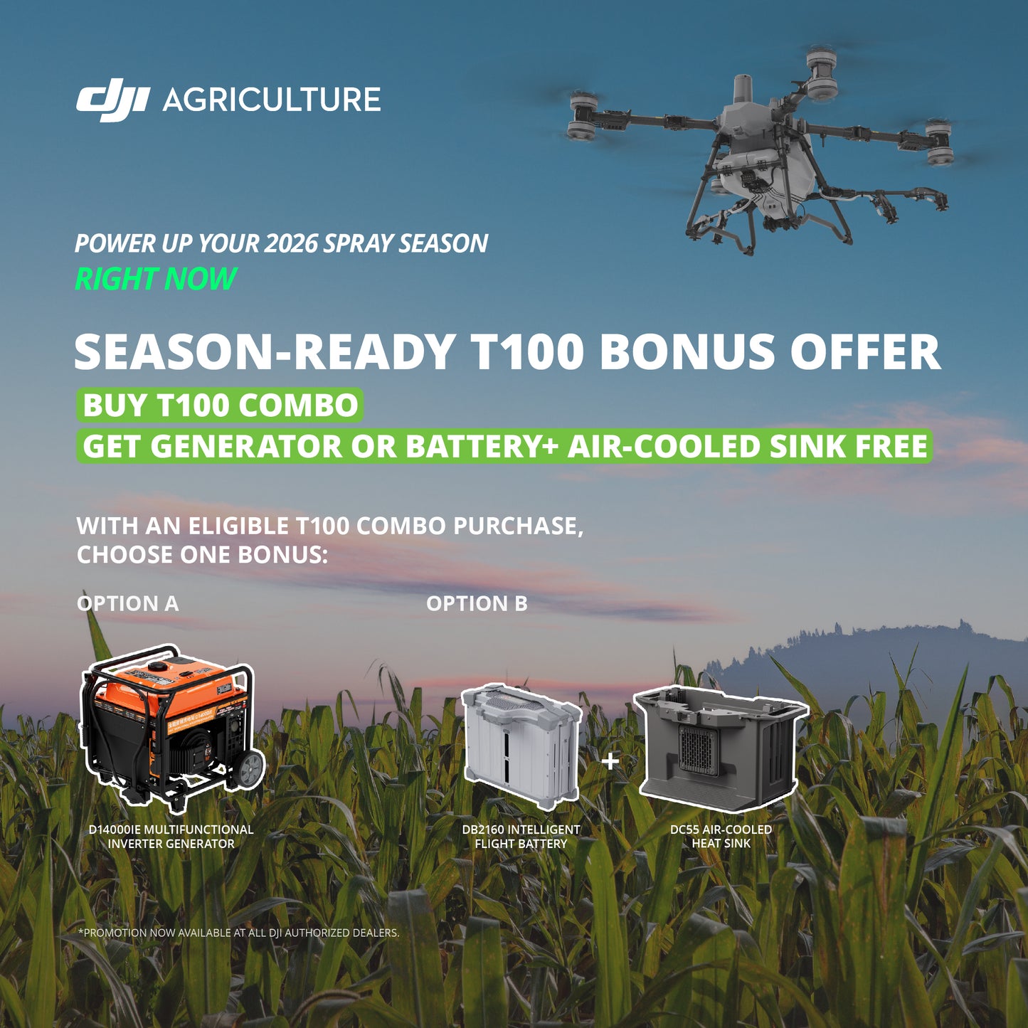 DJI Agras T100 Ready To Spray